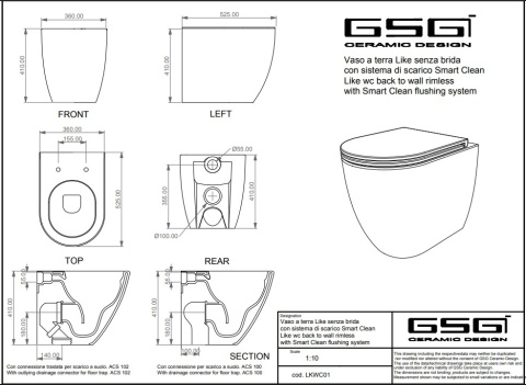 GSG miska WC LIKE cashmere