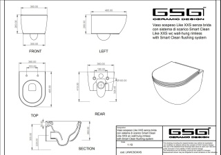 GSG miska WC wisząca XXS LIKE tortora