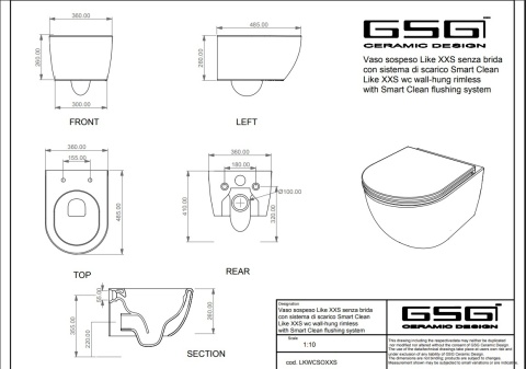 GSG miska WC wisząca XXS LIKE fumo