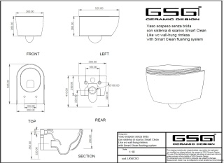 GSG miska WC wisząca różne kolory
