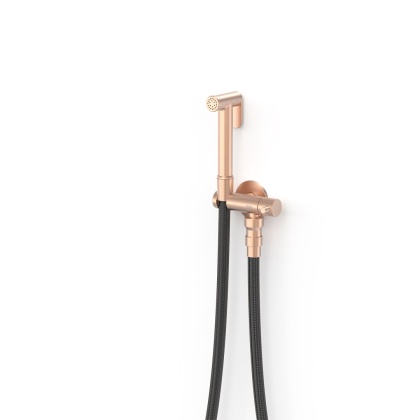 Tres bateria bidetowa do WC matowe różowe złoto