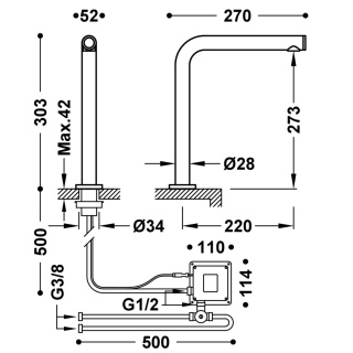 Tres bateria kuchenna elektroniczna chrom