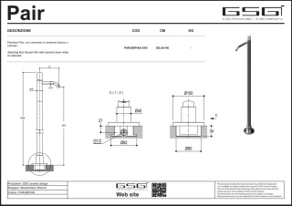 GSG bateria umywalkowa wolnostojąca LIKE perla