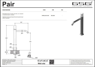 GSG bateria umywalkowa wysoka LIKE cipria