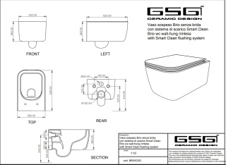 GSG miska WC BRIO czarny połysk
