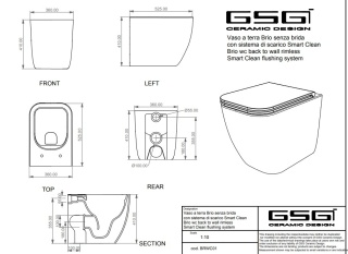 GSG miska WC BRIO czarny połysk