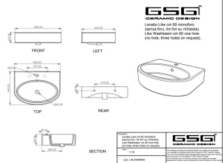 GSG umywalka nablatowa LIKE denim połysk