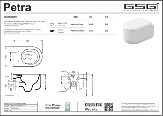 GSG miska WC PETRA biały połysk