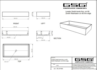 GSG umywalka 80cm BRIO biały połysk