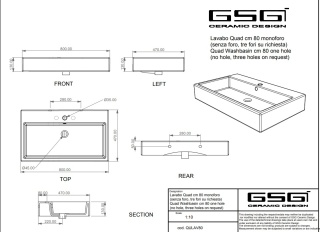 GSG umywalka 80cm BRIO czarny mat