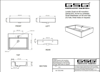 GSG umywalka BRIO czarny połysk
