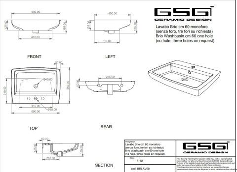 GSG umywalka BRIO cashmere