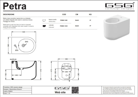 GSG bidet PETRA smeraldo