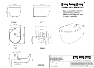 GSG bidet wiszący HIT rosa