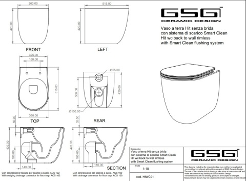GSG miska WC HIT perla