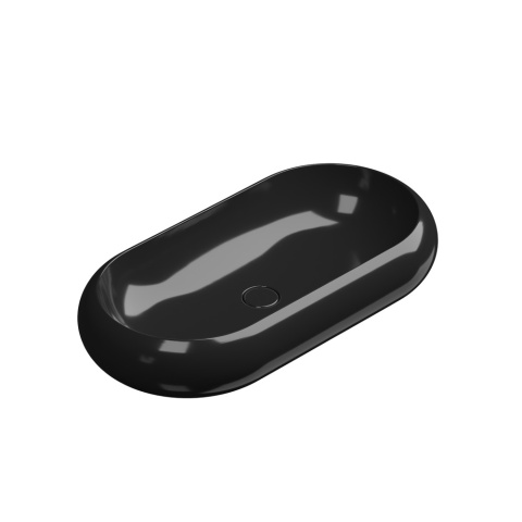 GSG umywalka 80cm PETRA czarny połysk